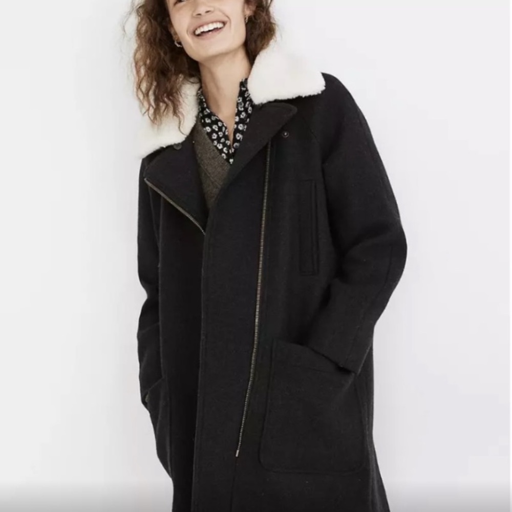 Madewell Eldridge Zip Coat in Insuluxe Fabric - M